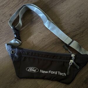 Ford Black Waist Pack with Gray Strap